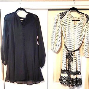 BUNDLE!! NWT Joie Dress Caviar Black Size S  & Knox Rose Size XS
